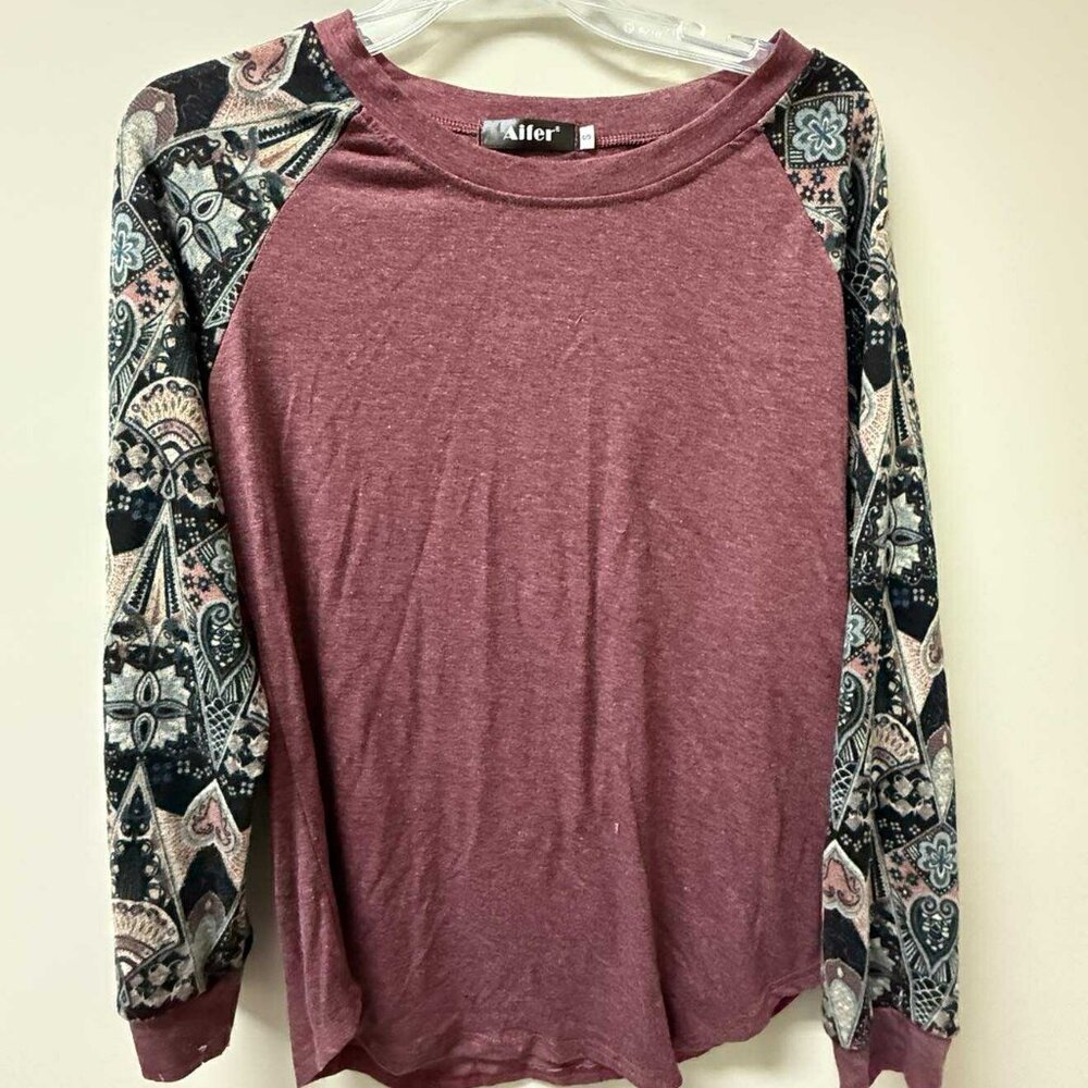 pattern long sleeve shirt